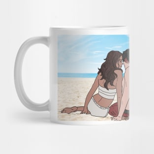 Zuko and Katara on the beach Mug